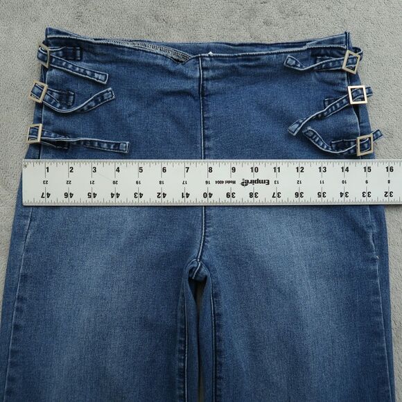 LITZ Premium Jeans Women's Size 27 Blue Mid-Rise Flare Denim Pants 31" Inseam - Picture 5 of 16